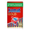 Somat Gold Dishwasher Rinse Tabs with Extra Strength Against Burnt-On Food, Compact Packaging for More Sustainability, 35 Tabs