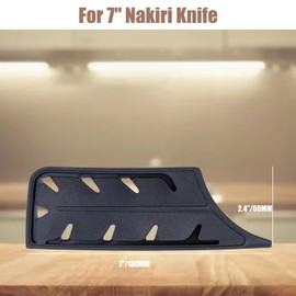2 Pack PP Plastic Knife Cover Sleeves for 7" Nakiri Knife, Safety Edge Guard Protector, Universal Fit Kitchen Knife Sheath (Black)