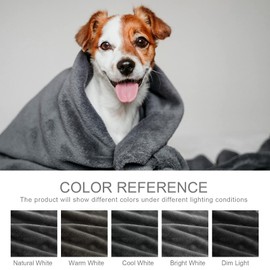 EHEYCIGA Fleece Blanket Dark Grey Throws for Sofas Fluffy Warm Soft Blanket for Bed Settees Armchairs, Fit All Season, Single, 130x165cm