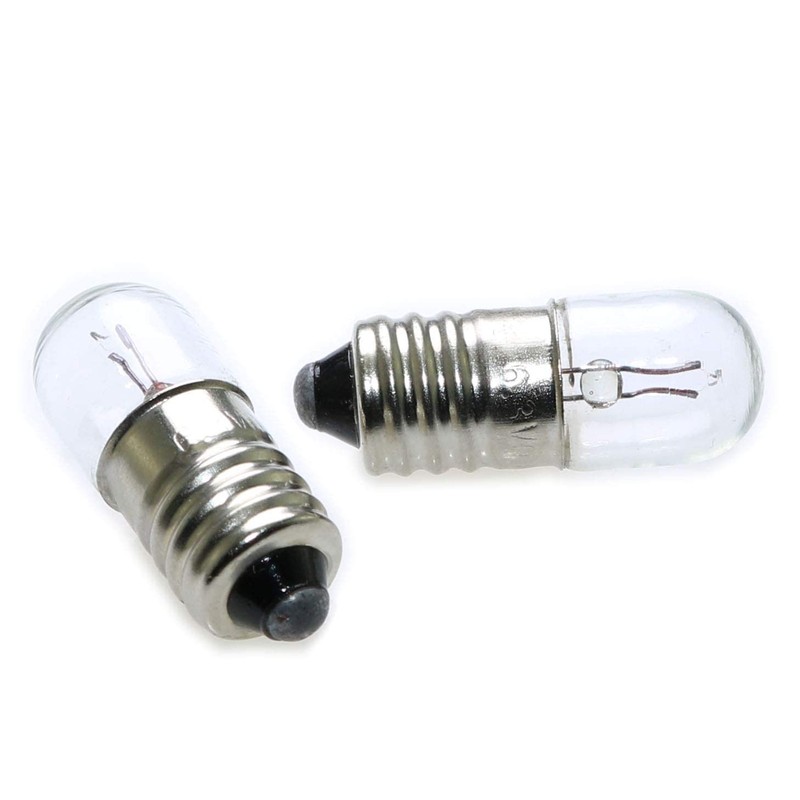 MEETOOT 25pcs E10 Mini Light Bulbs 6.3V 0.15A Physical Electrical