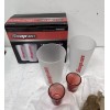Snap-On Tools 4 Piece Drinkware Set Frosted Pint Glass Red