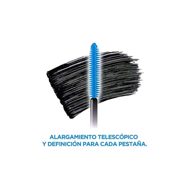 LOréal Paris Mascara de Pestañas Lavable Telescopic, 9ml