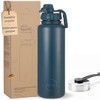 Abjoki Stainless Steel Drinking Bottle "Infinity" 1,200 ml, Dark Blue,