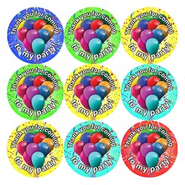 144 Thank You for Coming to My Party 30mm School Birthday Thankyou Stickers