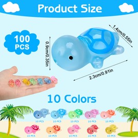 GSrenyu 100 Pcs Mini Turtles Luminous Mini Resin Turtle Mini Resin Animals Tiny Turtle Small Sea Turtles Marine Animals Miniature Turtles Mini Figures for Garden Fish Tank Aquarium Dollhouse Decor