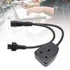 IEC320 C14 Male to C5 and Female Power Cord C14