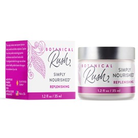 BOTANICAL RUSH Simply Nourished Cream, Squalane from Olives Provide Unique Moisturizing, Enhancing Natural Barrier Function, For All Skin Types, 1.2 Fl Oz Bottle