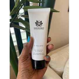 Shisuko Exfoliating Face Polish - Renewed Glow 2in1 gentle cleanser derived from Sugar. Smooths and Brightens without drying. Rapid results, using 2-3 X a week, can last up to 3 Mo - 3.38 oz