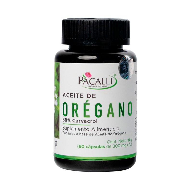PACALLI Aceite de Orégano en Cápsulas · 88% Carvacrol ·