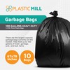 PlasticMill 100 Gallon Garbage Bags: Black, 1.3 Mil, 67x79, 10