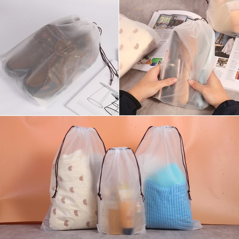 Pack of 12 Shoe Bags with Drawstring Travel Shoe Bags