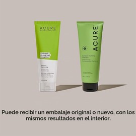 Acure Shampoo Clarificante para limpieza Profunda Elimina la acumulación de cebo y productos aplicados 236 ml