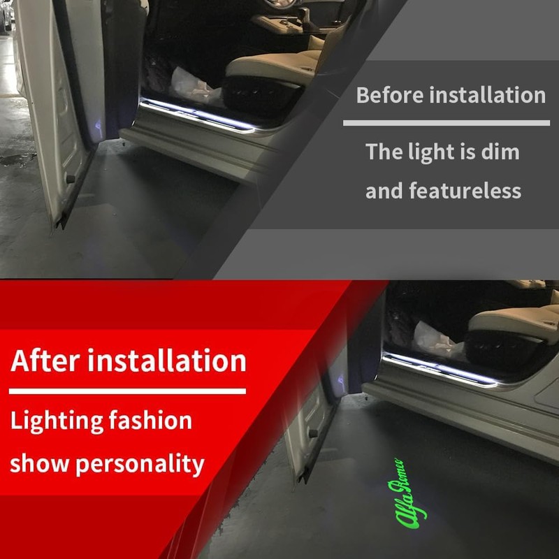 2pcs Non-Fading LED Car Door Logo Lights Courtesy Projector Laser