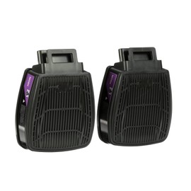 3M P100 Respirator Cartridge/Filter, Secure Click D80921 Organic Vapors Combination Cartridge, NIOSH Approved, Dual-Flow for Greater Breathability and Comfort, 1 Pair