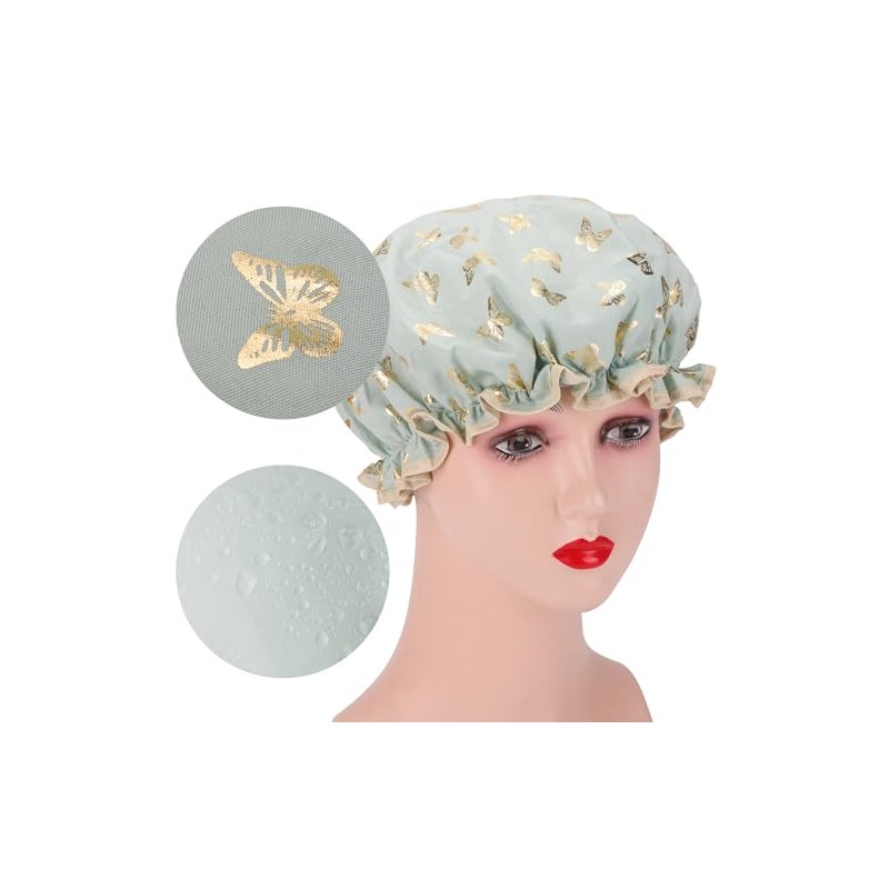 Tbestmax Gorros Ducha Mujer Niña Reutilizables Impermeables Doble Capa Diseño