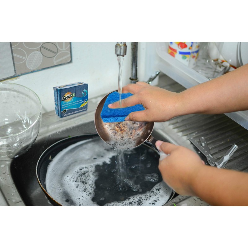 Scrubit Non-Scratch Cleaning Scrub Sponges- Scrubbing Dish Sponge Ideal for