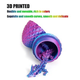 Mysterious Dragon Egg with 3D, Dragon Egg with Dragon, Dragon Egg, 3D Dragon Figure - A Magic Decoration Item and Gift (Dragon Laser Blue)