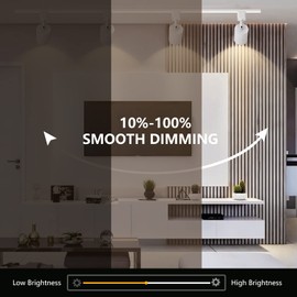 VANoopee 12-Pack 10W Dimmable LED Track Lighting Heads H Type Track Light Replacement Fixtures Bright 4000K Neutral White Ceiling Spotlight for Accent Task Art, Flicker Free CRI90+ 24° 800lm White