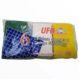 Grupo Proveer de Mexico - Sesuconsa Esponja Fibra Para Lavar Trastes Cocina Surtido Pack 6 Pza