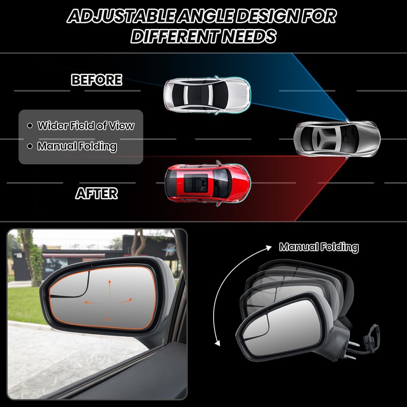 Clidr Driver Side Mirror Compatible with 2016 2017 2018 2019