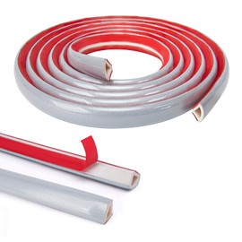 Art3d 17 Ft Flexible Trim Caulk Strip, Peel and Stick Trim for Molding, Tile Edge, Ceiling, Wall Corner in Glittering Silver