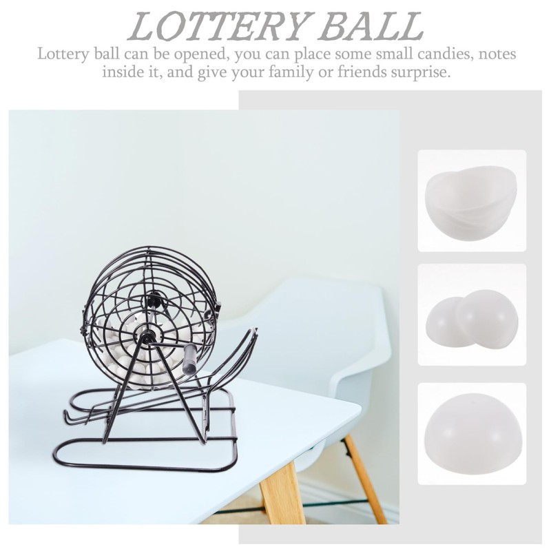 Operitacx Bingo Balls, 40mm Hollow Raffle Balls, Mini Plastic Ball