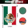 Mexico Garden Flag 12x18 Meixico Eagle Canvas Double Sided Home