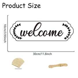 SUPERDANT Welcome Signs Wooden Sign Decorative Wall Plaque Rustic Farmhouse Decoration Wall Mounted Hanging Wooden Signs Wall Art Decor For Restaurant Shop Cafe Decor