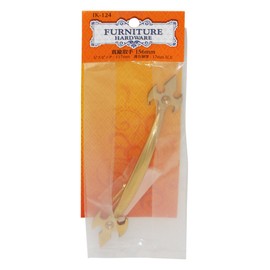 WAKI FURNITURE HARDWARE Brass Handle, Polished Brass, 6.1 inches (156 mm)