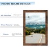 QOTIB 6x9 Picture Frame Deep Brown for Wall Hanging, Wood