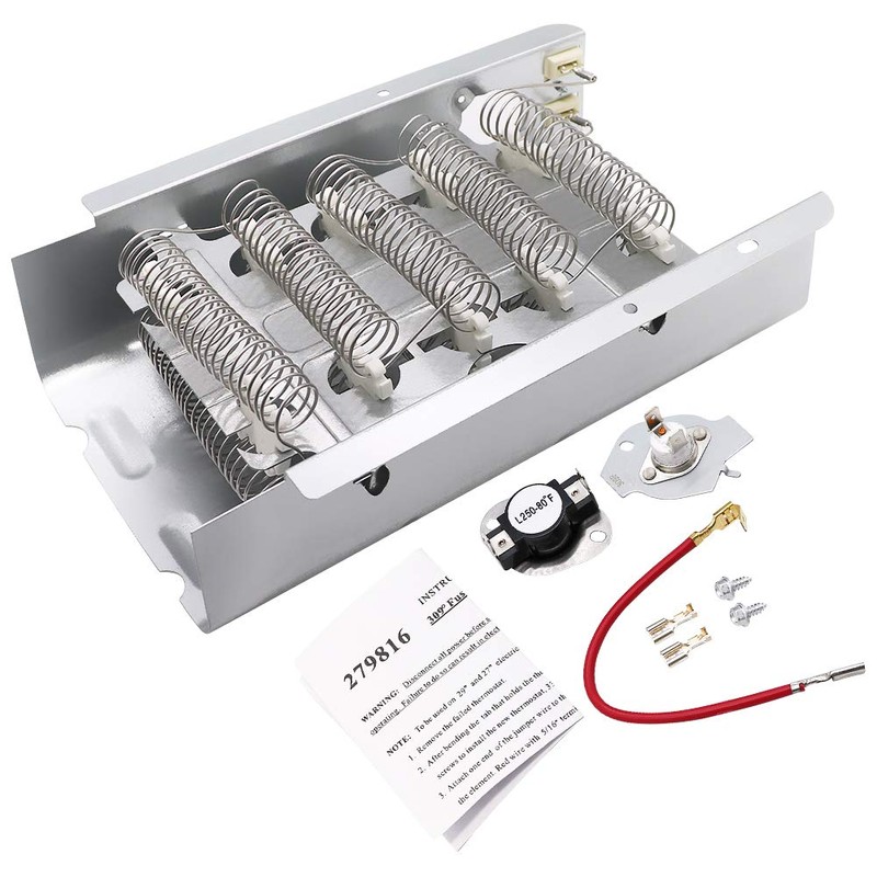 279838 Dryer Heating Element&279816 Thermal Fuse Kit for Whirlpool Heating