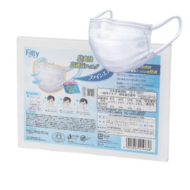 [フィッティ] Fitty ファインエアー マスク 27枚 (ふつうサイズ/不織布/プリーツ) 個包装 立体マスク (3層構造 /小顔/息がしやすい) 使い捨て