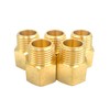 5 Pack Solid Brass 1/2" Female NPT x 1/2" Male