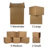 UBMOVE Wardrobe Moving Boxes Kit #, Small, Medium, Large &