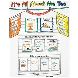 Really Good Stuff Ready-to-Decorate All About Me Tee Posters, 17” by 22” (Set of 24) – Great Getting-to-Know-You Activity – Fun Way to Feature Students Throughout Year – Express Unique Artistic Taste
