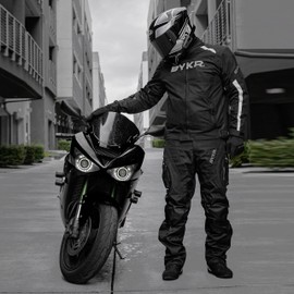 BYKR All-Weather Motorcycle Gloves for Men & Women – Protection for Dirt Bike, BMX, MX, and ATV Riding – Black 3XL