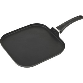 GoodCook 11-Inch Square Griddle Pan, Nonstick Aluminum Frying Pan, Even Heating, Ergonomic Handle, Perfect for Eggs, Bacon, and Breakfast, Small Griddle Pan, Durable Black Finish