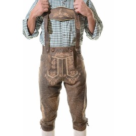 lederhosen4u German Bavarian Okoberfest Trachten Lederhosen Hamburg 40,Antique Brown