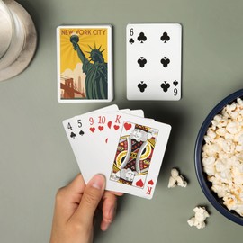 New York, Statue of Liberty and Bridge (52 Playing Cards, Poker Size Card Deck with Jokers)