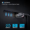 Sonero® 8K-DisplayPort 1.4 Kabel, Glasfaser-Hybrid-Kabel, Auflösung bis 8K 60 Hz
