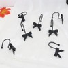 Decorative Shower Curtain Hooks, Luxury Bowknot Shower Curtain Rings, Modern