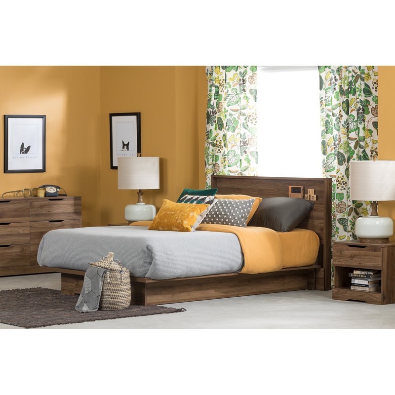 South Shore Holland Headboard (54/60''), Full/Queen, Natural Walnut