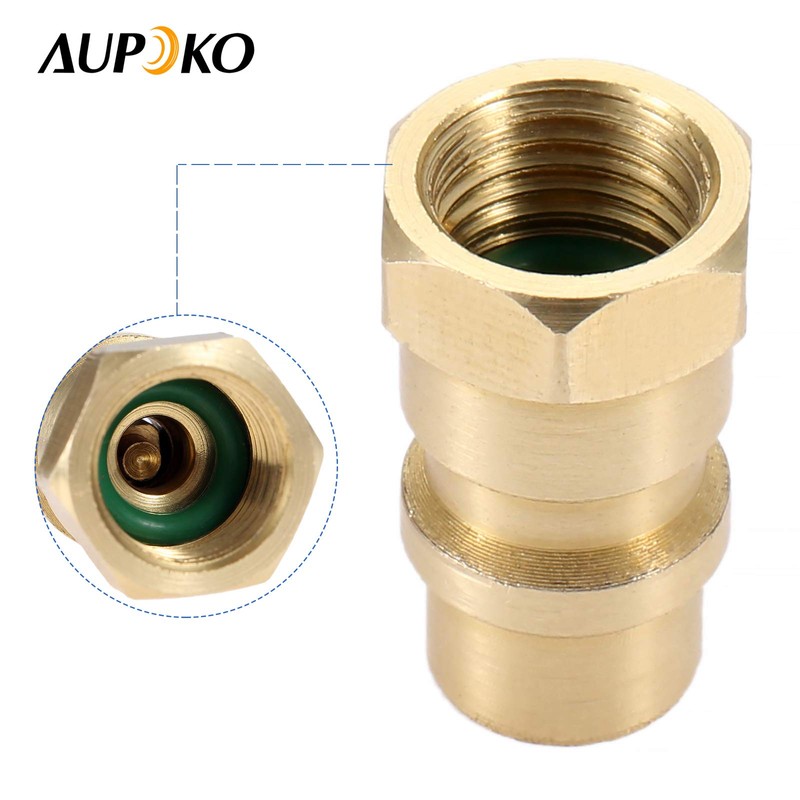Aupoko A/C Retrofit Valve with Dust Cap, R12 R22 to