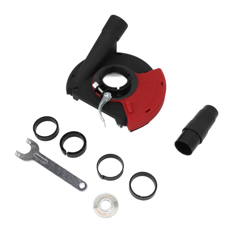 5 In Power Grinding Dust Shroud Iron PA66 Red Black