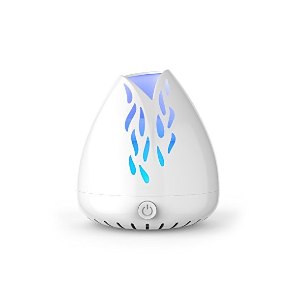 PureSpa Breeze USB Essential Oil Diffuser — Compact Air Freshener Eliminates Smoke, Pet Odors & More in Your Personal Space — Ideal Size for Desktops, Nightstands, and Travel