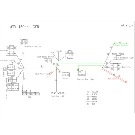 Unbranded/Generic Electric Start Wiring Harness  Magneto Stator GY6 150cc ATV Quad Taotao Coolster