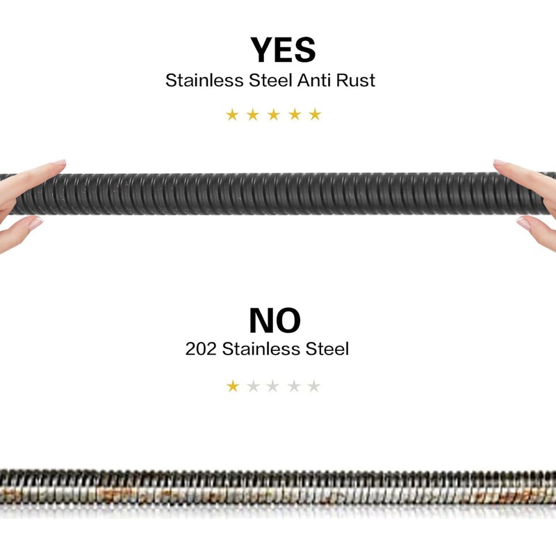 RUMOSE 70 inches Shower Hose Extra Long Stainless Steel Shower
