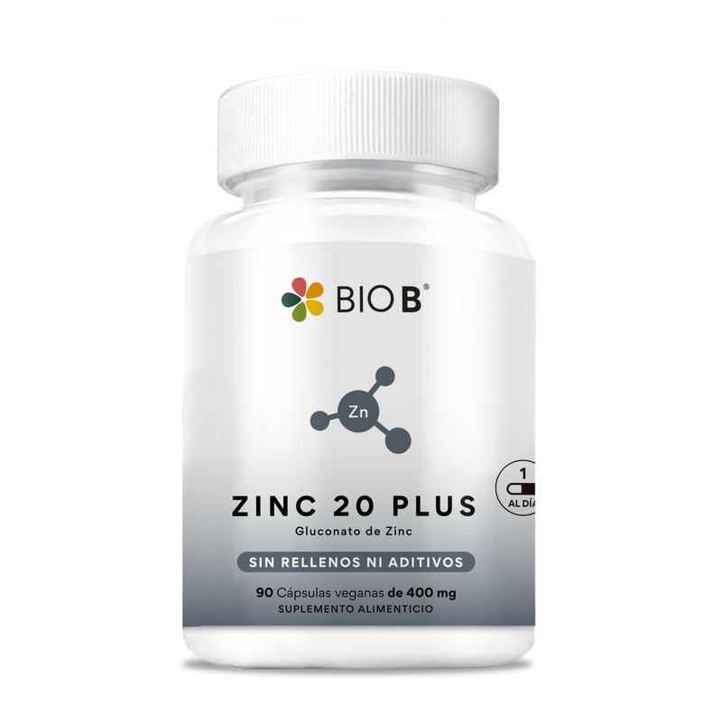 BIO B Zinc 20 Plus 90 Cápsulas Veganas