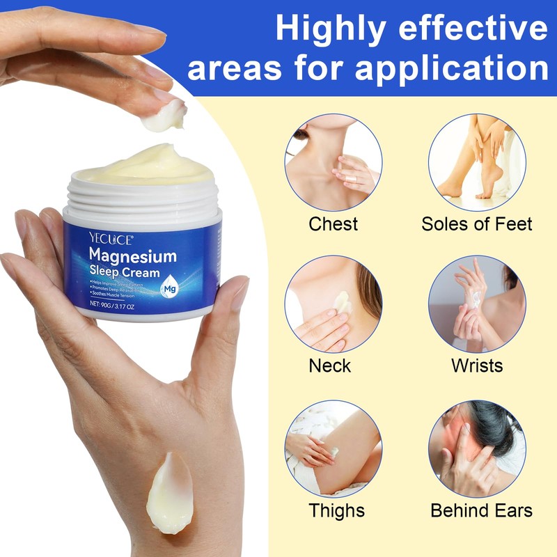 Magnesium Lotion,Pure Magnesium Cream for Better Sleep,Leg & Joint Care,Non-Greasy