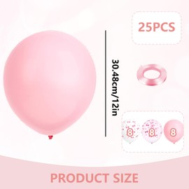 COWANIEE 25 Pcs Latex Bow Balloons Set, 12in Bow Birthday Decorations